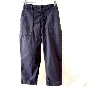 Gap Straight Chino Cropped Ankle Pants, Blue, Button Fly, Size 10, EC!